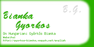 bianka gyorkos business card